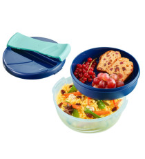 Lunch Bowl Origins - 3 scompartimenti - 19,5 x 18,5 x 9,2 cm - 1,4 L - blu - Maped