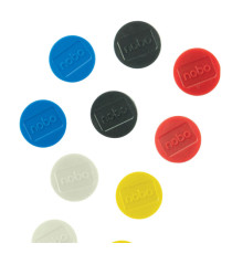 Magneti - diametro 3,2 cm - colori assortiti - Nobo - conf. 10 pezzi