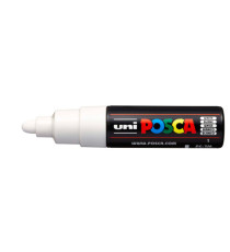 Marcatore a base d'acqua Uni Posca  PC7M - punta tonda large 4,5 mm-5,5mm - bianco - Uni Mitsubishi Marcatore a base d'acqua Uni Posca  PC7M - punta tonda large 4,5 mm-5,5mm - bianco - Uni Mitsubishi