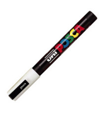 Marcatore a base d'acqua Uni Posca PC3M  - punta fine da 0,9mm a 1,3mm - bianco - Uni Mitsubishi Marcatore a base d'acqua Uni Posca PC3M  - punta fine da 0,9mm a 1,3mm - bianco - Uni Mitsubishi