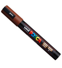Marcatore a base d'acqua Uni Posca PC5M  - punta  tonda media da 1,8mm a 2,5mm - marrone - Uni Mitsubishi Marcatore a base d'acqua Uni Posca PC5M  - punta  tonda media da 1,8mm a 2,5mm - marrone - Uni Mitsubishi
