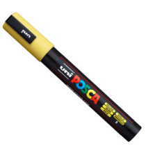 Marcatore a base d'acqua Uni Posca PC5M - punta  tonda media da 1,8mm a 2,5mm - giallo - Uni Mitsubishi Marcatore a base d'acqua Uni Posca PC5M - punta  tonda media da 1,8mm a 2,5mm - giallo - Uni Mitsubishi