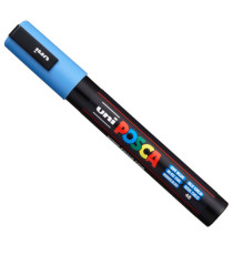 Marcatore a base d'acqua Uni Posca PC5M  - punta  tonda media da 1,8mm a 2,5mm - blu cielo - Uni Mitsubishi