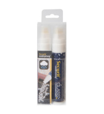 Marcatore a gesso liquido waterproof - punta fine 7,00 - 15,00 mm - bianco - Securit - conf. 2 pezzi