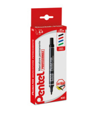 Marcatore permanente N50 - punta tonda - astuccio 4 colori assortiti - Pentel