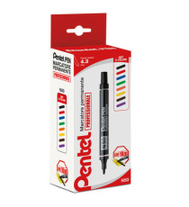 Marcatore permanente N50 - punta tonda - astuccio 8 colori assortiti - Pentel