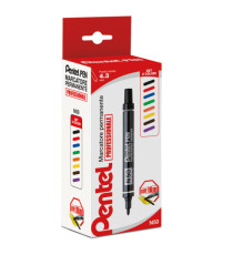 Marcatore permanente N50 - punta tonda - astuccio 8 colori assortiti - Pentel