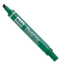 Marcatore permanente N60 - punta scalpello - verde - Pentel Marcatore permanente N60 - punta scalpello - verde - Pentel