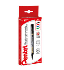 Marcatore permanente N850 - punta tonda - astuccio 4 colori assortiti - linea Amiko - Pentel