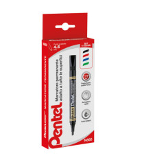 Marcatore permanente N860 - punta scalpello - astuccio 4 colori assortiti - linea Amiko - Pentel Marcatore permanente N860 - punta scalpello - astuccio 4 colori assortiti - linea Amiko - Pentel