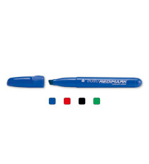 Marcatore permanente Redimark - punta a scalpello - tratto 6,5mm - blu - Tratto Marcatore permanente Redimark - punta a scalpello - tratto 6,5mm - blu - Tratto