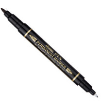 Marcatore permanente Twin tip - doppia punta fine-extra fine - nero - Pentel Marcatore permanente Twin tip - doppia punta fine-extra fine - nero - Pentel