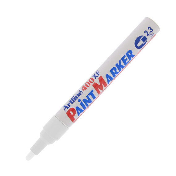 Marcatore permanente A 400 - a vernice - punta tonda - 2,3 mm - bianco - Artline Marcatore permanente A 400 - a vernice - punta tonda - 2,3 mm - bianco - Artline