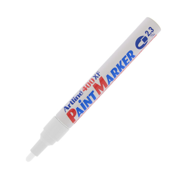 Marcatore permanente A 400 - a vernice - punta tonda - 2,3 mm - bianco - Artline Marcatore permanente A 400 - a vernice - punta tonda - 2,3 mm - bianco - Artline