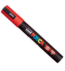 Marcatore Uni Posca PC5M - con coperchio rosso - punta media - colori assortiti - Uni Mitsubishi - gift box 18 pezzi