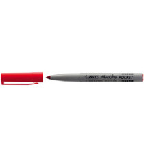 Marcatori permanente Marking a base d'alcool - punta pocket tonda 1,10mm - rosso - Bic - conf. 12 pezzi