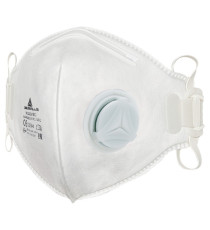 Mascherina filtrante FFP1 - con valvola - pieghevole verticalmente - monouso - Deltaplus - conf. 10 pezzi (imbustati sin Mascherina filtrante FFP1 - con valvola - pieghevole verticalmente - monouso - Deltaplus - conf. 10 pezzi (imbustati sin