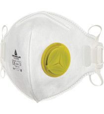 Mascherina filtrante FFP2 - con valvola - pieghevole verticalmente - monouso - Deltaplus - conf. 10 pezzi (imbustati sin Mascherina filtrante FFP2 - con valvola - pieghevole verticalmente - monouso - Deltaplus - conf. 10 pezzi (imbustati sin
