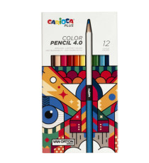 Matita colorata Color Pencil 4.0 - mina 4 mm - colori assortiti - Carioca Plus - conf. 12 pezzi