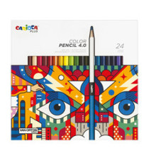 Matita colorata Color Pencil 4.0 - mina 4 mm - colori assortiti - Carioca Plus - conf. 24 pezzi