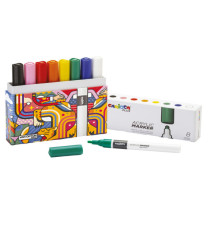 Marcatore acrilico - colori assortiti - Carioca Plus - conf. 8 pezzi