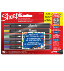 Marcatore acrilico - punta tonda - colori assortiti - Sharpie - conf. 5 pezzi Marcatore acrilico - punta tonda - colori assortiti - Sharpie - conf. 5 pezzi
