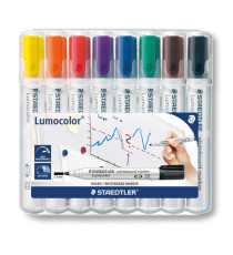 Marcatore cancellabile Lumocolor whiteboard 351 - tratto 2,0 mm - Staedtler - astuccio 8 pezzi