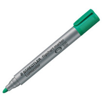 Marcatore Lumocolor Flipchart 356 - a base d'acqua - punta tonda 2 mm - verde - Staedtler