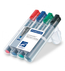 Marcatore Lumocolor Flipchart 356 - punta tonda - tratto 2,0mm - astuccio 4 colori - Staedtler