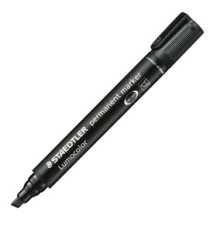 Marcatore Lumocolor Permanent 350 - punta a scalpello - tratto 2 - 5 mm - nero - Staedtler Marcatore Lumocolor Permanent 350 - punta a scalpello - tratto 2 - 5 mm - nero - Staedtler