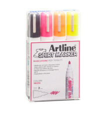 Marcatore per tessuto - punta tonda 2.0 mm - colori assortiti - Artline - conf. 4 pezzi Marcatore per tessuto - punta tonda 2.0 mm - colori assortiti - Artline - conf. 4 pezzi