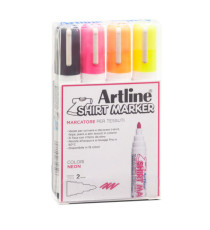 Marcatore per tessuto - punta tonda 2.0 mm - colori assortiti - Artline - conf. 4 pezzi Marcatore per tessuto - punta tonda 2.0 mm - colori assortiti - Artline - conf. 4 pezzi