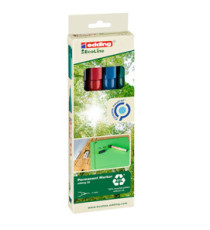 Marcatore permanente 25 Ecoline - punta tonda 1.0 mm - colori assortiti - Edding - conf. 4 pezzi Marcatore permanente 25 Ecoline - punta tonda 1.0 mm - colori assortiti - Edding - conf. 4 pezzi