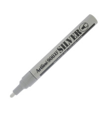Marcatore permanente A 900 - a vernice - punta tonda - 2,3 mm - argento - Artline