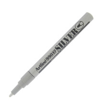 Marcatore permanente A 990 - a vernice - punta tonda fine - 1,2 mm - argento - Artline