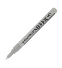 Marcatore permanente A 990 - a vernice - punta tonda fine - 1,2 mm - argento - Artline