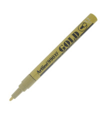Marcatore permanente A 990 - a vernice - punta tonda fine - 1,2 mm - oro - Artline