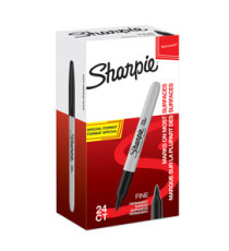 Marcatore permanente fine - punta conica 1,0 mm - nero - Sharpie - value pack 20 + 4 pezzi Marcatore permanente fine - punta conica 1,0 mm - nero - Sharpie - value pack 20 + 4 pezzi
