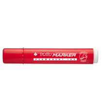 Marcatore permanente Marker - punta a scalpello - tratto 6,50mm -  rosso  - Tratto Marcatore permanente Marker - punta a scalpello - tratto 6,50mm -  rosso  - Tratto