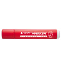 Marcatore permanente Marker - punta a scalpello - tratto 6,50mm -  rosso  - Tratto Marcatore permanente Marker - punta a scalpello - tratto 6,50mm -  rosso  - Tratto