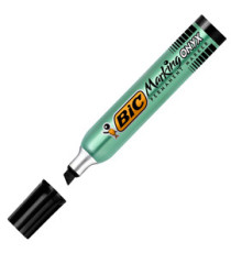 Marcatore permanente Marking Onyx 1591 - punta a scalpello 2,70-6,20mm - nero - Bic - conf. 12 pezzi