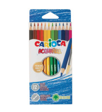 Matite colorate Acquarell - acquerellabili - colori assortiti - Carioca - astuccio 12 pezzi Matite colorate Acquarell - acquerellabili - colori assortiti - Carioca - astuccio 12 pezzi