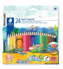 Matite colorate Noris aquarell - colori assortiti - Staedtler - astuccio 24 pezzi