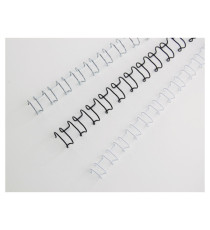 Dorsi spirale IbiWire - metallo - 21 anelli - 6 mm - argento - GBC - scatola 100 pezzi Dorsi spirale IbiWire - metallo - 21 anelli - 6 mm - argento - GBC - scatola 100 pezzi