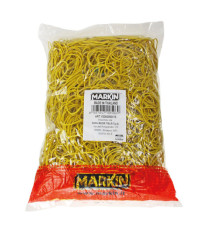 Elastici - diametro 6 cm - 1 kg - gomma - giallo - Markin Elastici - diametro 6 cm - 1 kg - gomma - giallo - Markin