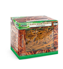 Elastici - misure assortite - 500 gr - caucciù - avana - Lebez Elastici - misure assortite - 500 gr - caucciù - avana - Lebez