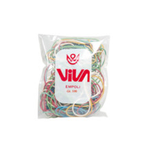 Elastici ad anello - misure e colori assortiti - 100 gr - gomma - Viva Elastici ad anello - misure e colori assortiti - 100 gr - gomma - Viva