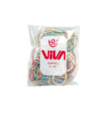 Elastici ad anello - misure e colori assortiti - 100 gr - gomma - Viva Elastici ad anello - misure e colori assortiti - 100 gr - gomma - Viva