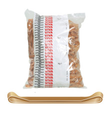 Elastici fettuccia - diametro 12 x 0,5 cm - 1 kg - caucciù - avana - Viva Elastici fettuccia - diametro 12 x 0,5 cm - 1 kg - caucciù - avana - Viva