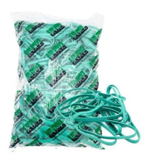 Elastico fettuccia - diametro 15 x 0,8 cm - 1 kg - gomma - verde - Lebez